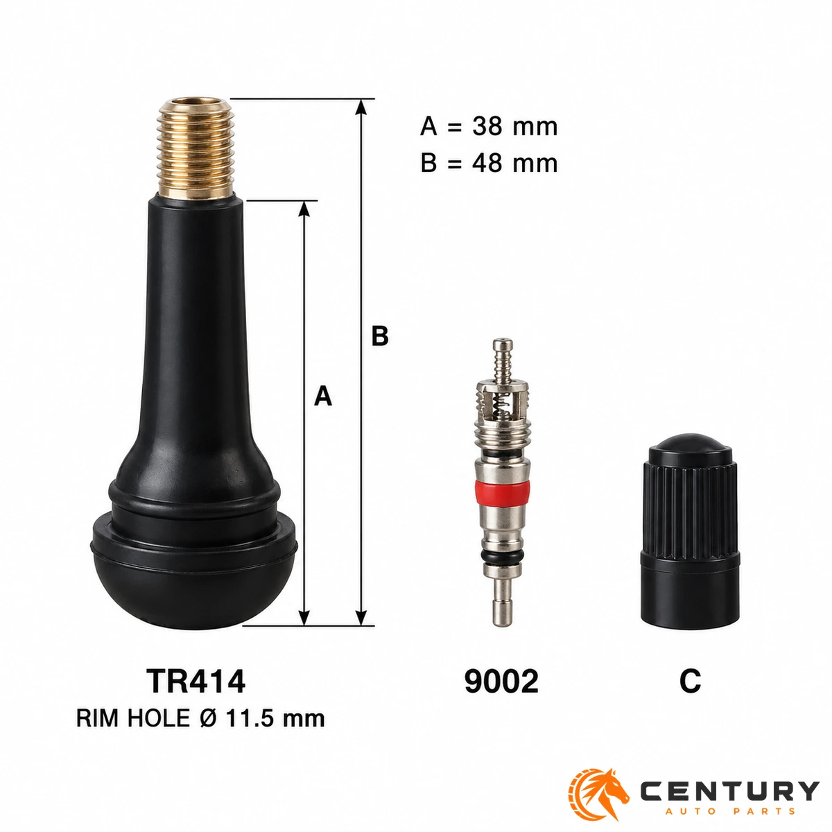 TR414 Snap-In Tubeless Valve 2