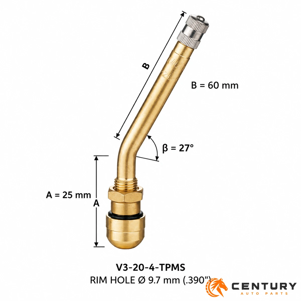 V3-20-4 TPMS Clamp-In Valve 2
